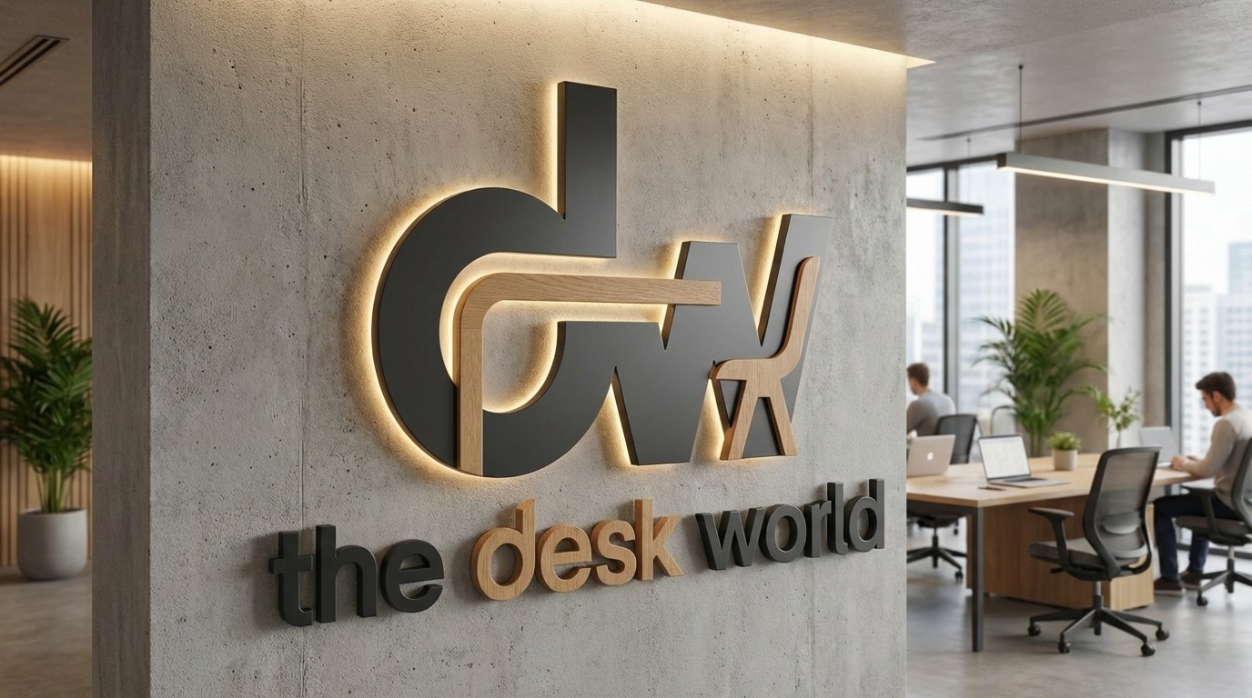 Luxurious reception of The Desk World coworking space